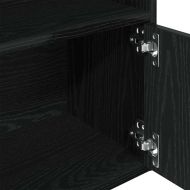 Библиотека, Черен дъб, 31x24x127 см, инженерно дърво