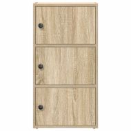 Библиотека, сонома дъб, 40x24x77 см, инженерно дърво
