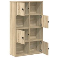 Библиотека, сонома дъб, 60x24x101,5 см, инженерно дърво