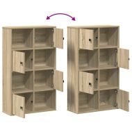 Библиотека, сонома дъб, 60x24x101,5 см, инженерно дърво