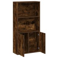 Библиотека, опушен дъб, 60x24x120 см, инженерно дърво