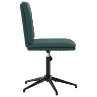 Трапезни столове, 4 бр, тъмнозелени, кадифе