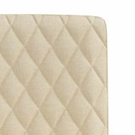 Трапезни столове, 2 бр, кремави, текстил