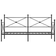 Дневно легло без матрак Черно 80x200 cm Стомана