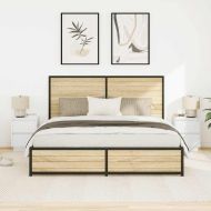 Нощни шкафчета с LED осветление 2 бр., бели 38x34x50 cm