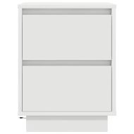 Нощни шкафчета с LED осветление 2 бр., бели 38x34x50 cm