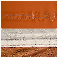 Ветробран за къмпинг сиво-оранжев 344x120 см водоустойчив