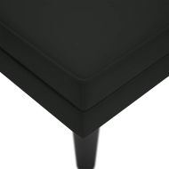 Кушетка с възглавница и десен подлакътник, черен, кадифе