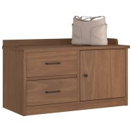 vidaXLL Пейка за антре SANDNES 87x40x50 cm Масивна дървесина Бор