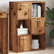 Рафт за книги от старо дърво 60,5x30x90 cm Инженерна дървесина