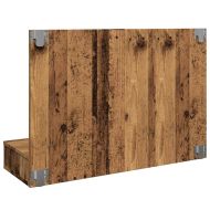 Огледален шкаф с LED Старо дърво 90x31,5x62 cm