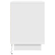 Нощно шкафче с LED осветление бяло 38x34x50 cm