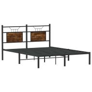 Рамка за легло без матрак опушен дъб 150x200 см инженерно дърво