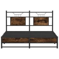 Рамка за легло без матрак опушен дъб 150x200 см инженерно дърво