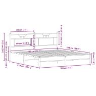 Рамка за легло без матрак опушен дъб 183x213 см инженерно дърво