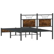 Рамка за легло без матрак опушен дъб 120x200 см инженерно дърво
