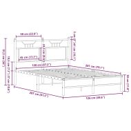 Рамка за легло без матрак опушен дъб 120x200 см инженерно дърво