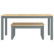 Трапезен комплект от 3 части Panama, сив бор масив