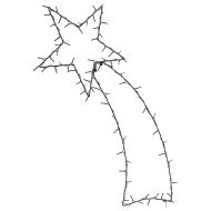 Коледни светлини падаща звезда силует 115 светодиоди топло бяло