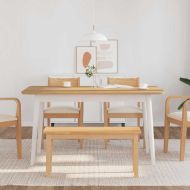 Пейка 90 cm Масивна дървесина Гума