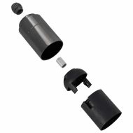 Лампи 2 бр. лъскави черни E27