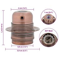 Лампи 2 бр Червен бронз E27