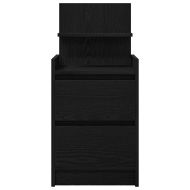 Нощно шкафче с 2 чекмеджета, черно, 38x34x80 см