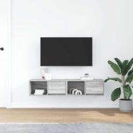 ТВ шкафове 2 бр Сив сонома 60x31x25,5 см инженерно дърво