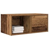 ТВ шкафове 2 бр Старо дърво 60x31x25,5 см инженерно дърво