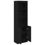 Висок шкаф, Черен дъб, 50x35x180 cм инженерно дърво