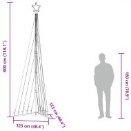 LED коледна елха 495 светодиода Цветни 300,5 см