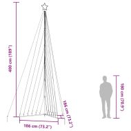 LED коледна елха 789 светодиода студено бяло 476 см
