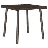 Градинска масичка за кафе правоъгълна кафява 40x40x37 cm