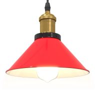 Висяща лампа Регулируема височина E27 Червен гланц Ø 22 cm