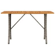 Градински диван с 3 седалки и възглавници&Маса Сив поли ратан