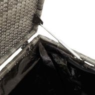 Градинска кутия за съхранение, сива, 110x50x58 см, полиратан