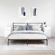 Нощни шкафчета, 2 бр, бели, 39x35x65 см, инженерно дърво