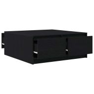 Масичка за кафе с чекмеджета Черен дъб 100x100x40 см
