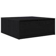 Масичка за кафе с чекмеджета Черен дъб 100x100x40 см