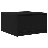 Масичка за кафе с чекмеджета Черен дъб 70,5x70x40 см
