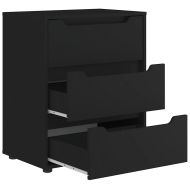 Шкаф "VISNES" Черен 60x40x73 cm Инженерна дървесина