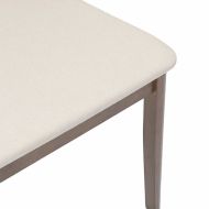 Трапезни столове с възглавници 2бр Кафяв масивна дървесина гума