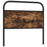 Резервна табла за легло опушен дъб 90 cm стомана и инженерна дървесина