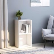 Библиотека, бяла, 40x30x76,5 см, инженерно дърво