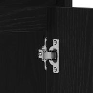 Шкаф за баня, черен дъб, 60x33x60 см, инженерно дърво