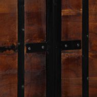 табла за глава 140 cm масивна дървесина и желязо