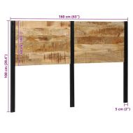 табла за глава 160 cm от масивно дърво манго и желязо