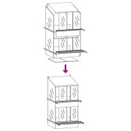 Кутия за гнездене на пилета с 4 отделения, галванизиран