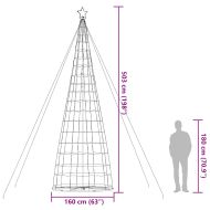 LED коледна елха 1534 светодиода синьо 500 см