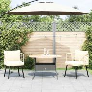 Градински столове 2 бр. с възглавници Natural Poly Rattan